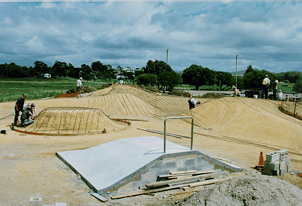 The Moruya skatepark under construction